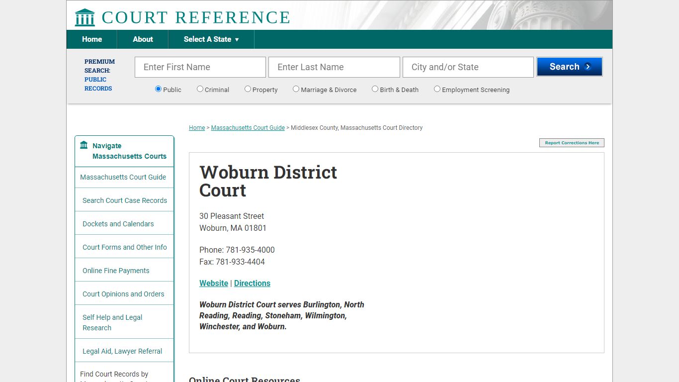 Woburn District Court