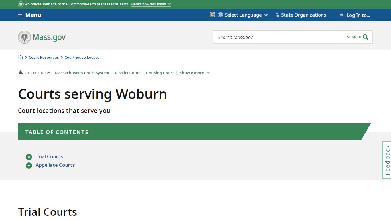 Courts serving Woburn | Mass.gov